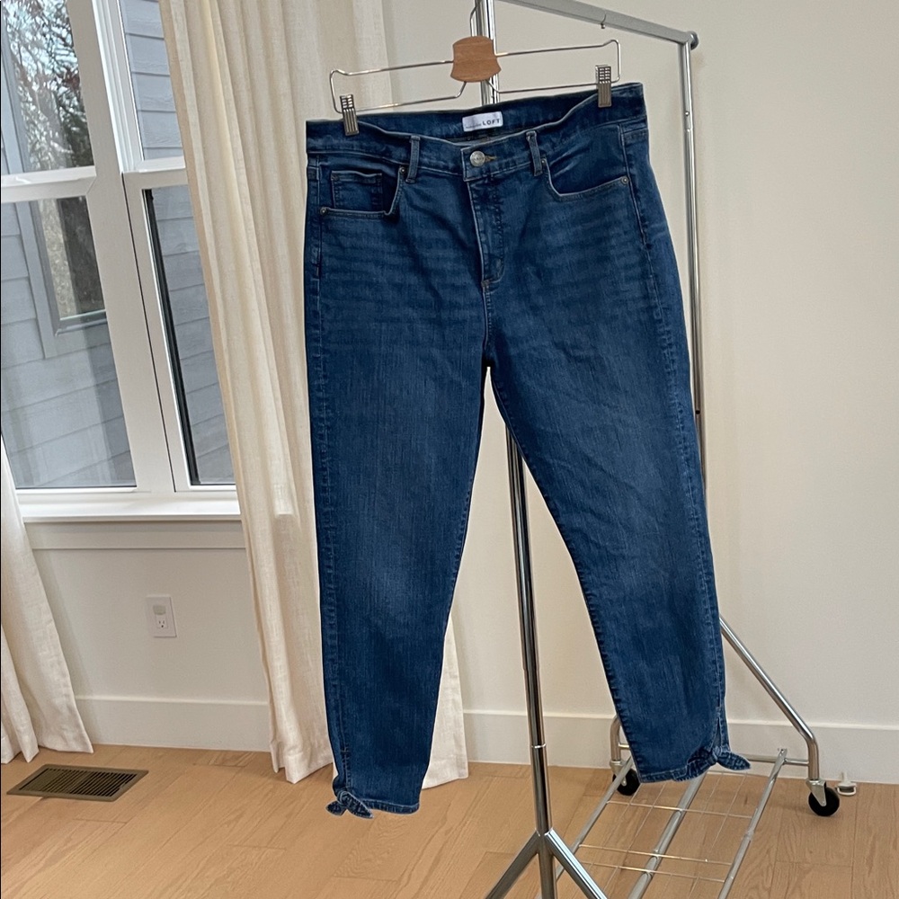 LOFT Dark Blue Ankle Jeans